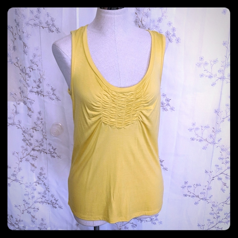 Talbots tank top Cami silky soft mustard M